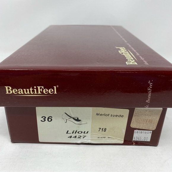 Beautifeel Lilou Merlot Red Suede pumps - Picture 7 of 7